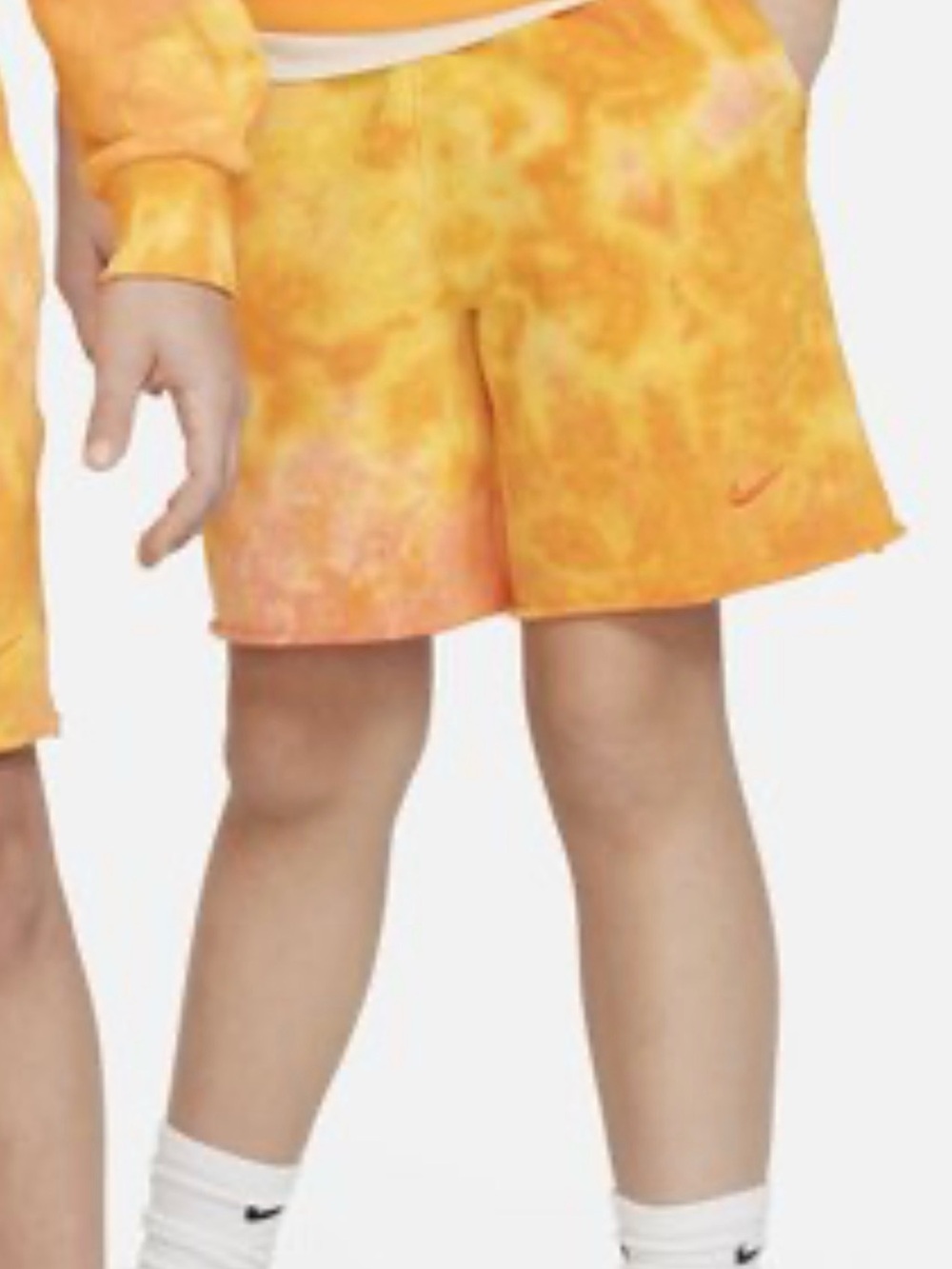 Nike Kids Orange Tie-Dye Athletic Shorts
